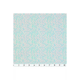 Fabric Creatoins Turquoise with White Crystal Mosaic Flowers by the half meter